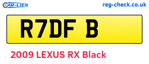 R7DFB are the vehicle registration plates.