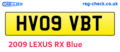 HV09VBT are the vehicle registration plates.