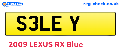 S3LEY are the vehicle registration plates.