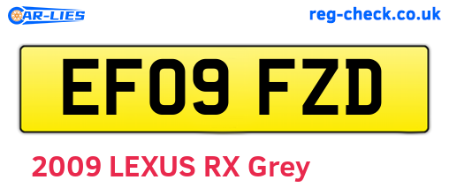 EF09FZD are the vehicle registration plates.