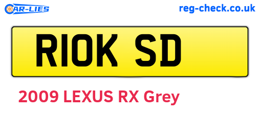 R10KSD are the vehicle registration plates.