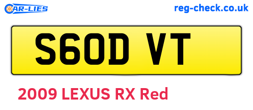 S60DVT are the vehicle registration plates.