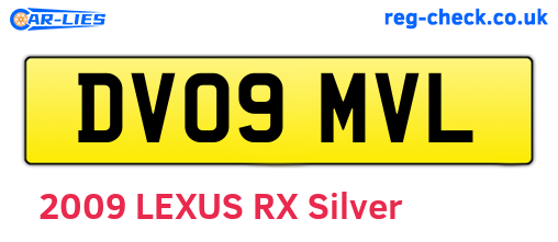 DV09MVL are the vehicle registration plates.