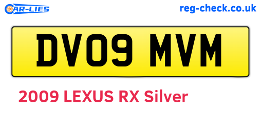 DV09MVM are the vehicle registration plates.
