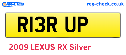 R13RUP are the vehicle registration plates.