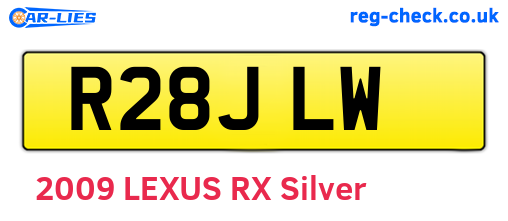 R28JLW are the vehicle registration plates.