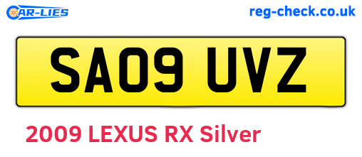 SA09UVZ are the vehicle registration plates.