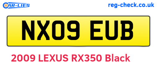 NX09EUB are the vehicle registration plates.