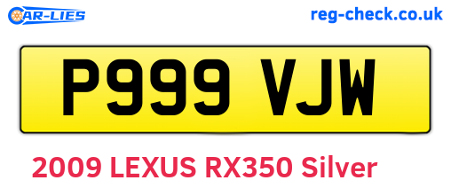 P999VJW are the vehicle registration plates.