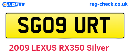 SG09URT are the vehicle registration plates.