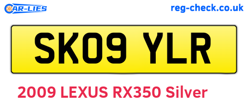 SK09YLR are the vehicle registration plates.