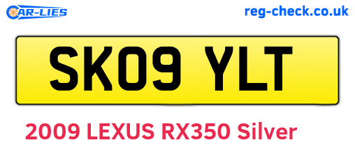 SK09YLT are the vehicle registration plates.