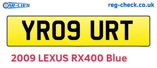 YR09URT are the vehicle registration plates.