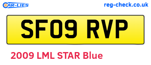 SF09RVP are the vehicle registration plates.