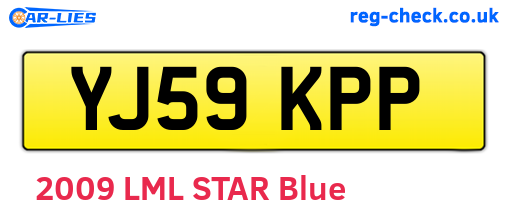 YJ59KPP are the vehicle registration plates.