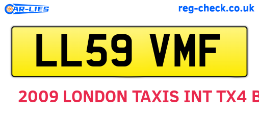 LL59VMF are the vehicle registration plates.