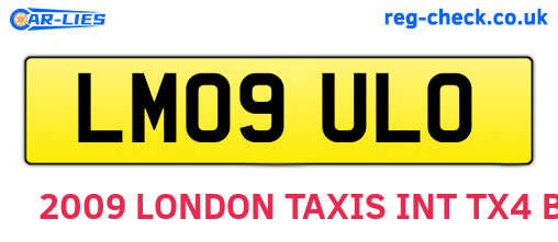 LM09ULO are the vehicle registration plates.
