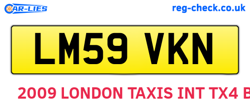LM59VKN are the vehicle registration plates.