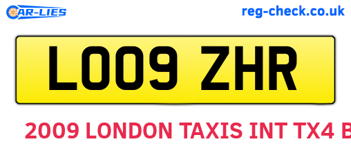 LO09ZHR are the vehicle registration plates.