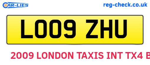 LO09ZHU are the vehicle registration plates.
