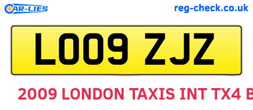 LO09ZJZ are the vehicle registration plates.