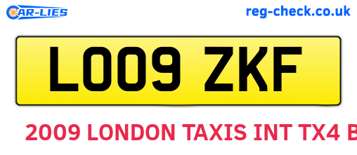 LO09ZKF are the vehicle registration plates.