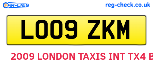 LO09ZKM are the vehicle registration plates.
