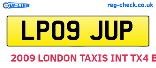 LP09JUP are the vehicle registration plates.