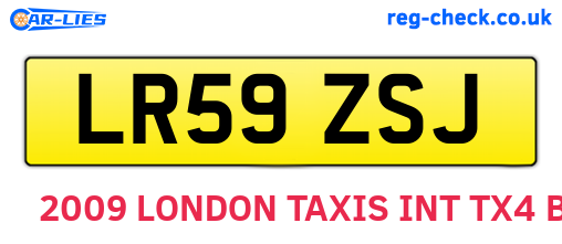 LR59ZSJ are the vehicle registration plates.