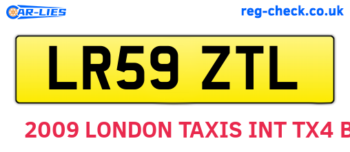 LR59ZTL are the vehicle registration plates.