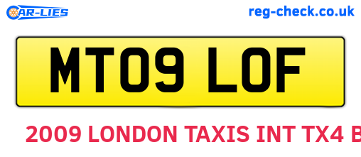 MT09LOF are the vehicle registration plates.