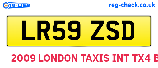 LR59ZSD are the vehicle registration plates.