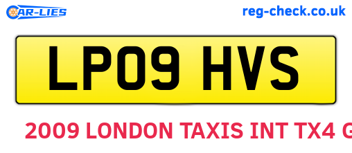 LP09HVS are the vehicle registration plates.