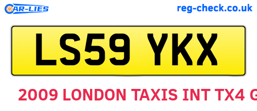 LS59YKX are the vehicle registration plates.