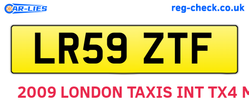 LR59ZTF are the vehicle registration plates.