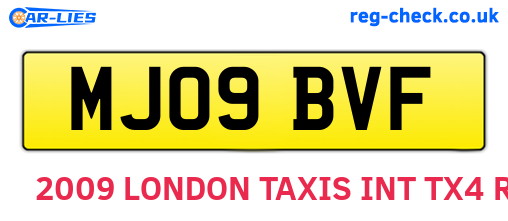 MJ09BVF are the vehicle registration plates.