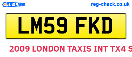 LM59FKD are the vehicle registration plates.