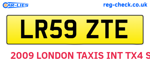 LR59ZTE are the vehicle registration plates.