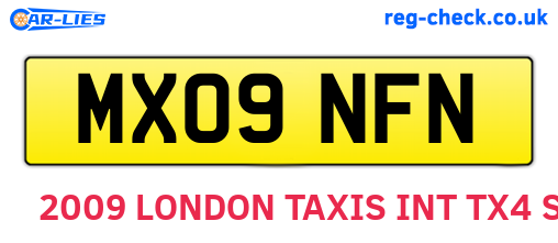 MX09NFN are the vehicle registration plates.