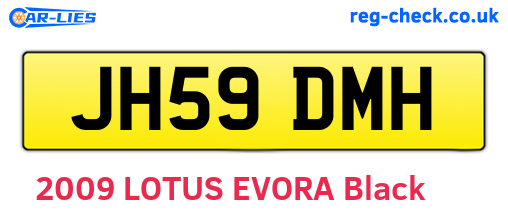 JH59DMH are the vehicle registration plates.
