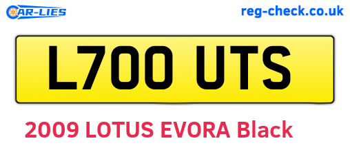 L700UTS are the vehicle registration plates.