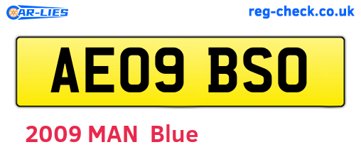 AE09BSO are the vehicle registration plates.