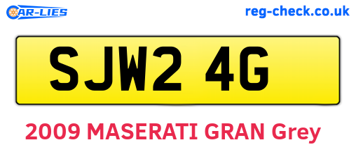 SJW24G are the vehicle registration plates.