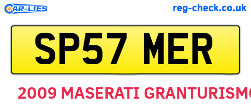 SP57MER are the vehicle registration plates.