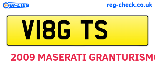 V18GTS are the vehicle registration plates.