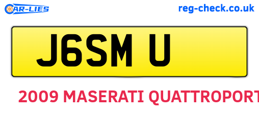 J6SMU are the vehicle registration plates.
