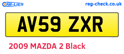 AV59ZXR are the vehicle registration plates.