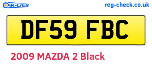 DF59FBC are the vehicle registration plates.