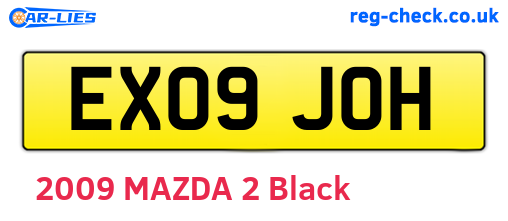 EX09JOH are the vehicle registration plates.