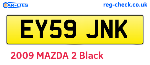 EY59JNK are the vehicle registration plates.